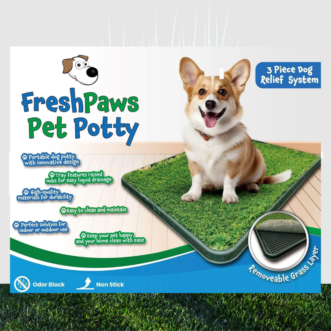 FreshPaws Portable Pet Potty – 3 Piece Dog Relief System