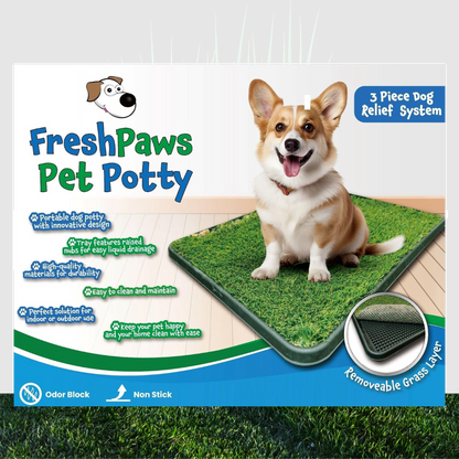 FreshPaws Portable Pet Potty – 3 Piece Dog Relief System