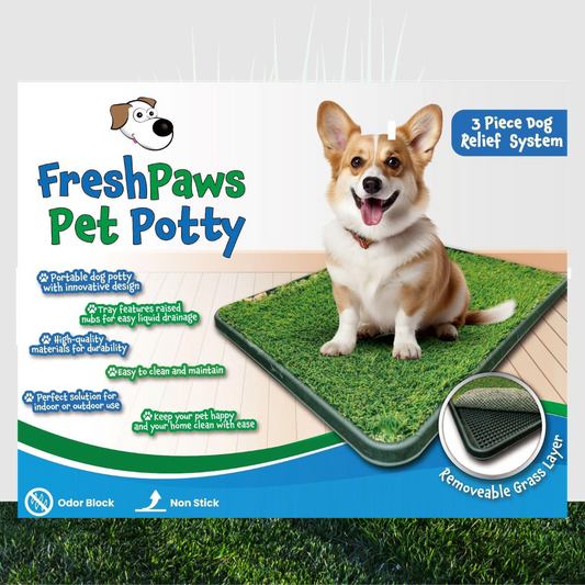 FreshPaws Portable Pet Potty – 3 Piece Dog Relief System